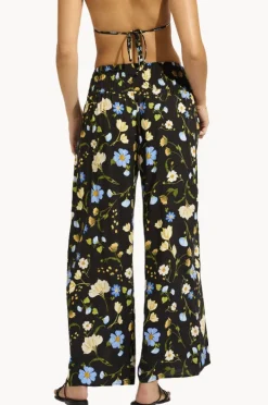Pants|Seafolly Modern Romance Shirred Waist Wrap Pant BLACK