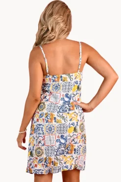 Dresses|Go Girl Moroccan Tiles Sadie Shift Dress Blue/Yellow