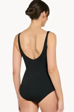 One Pieces|Zoggs Mystic Wrap Front One Piece Black/blue