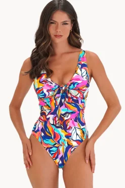 One Pieces|Moontide Nadia F/G Cup Tie Front One Piece Multi