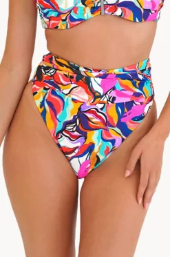 Bottoms|Moontide Nadia High Leg Gathered Pant Multi