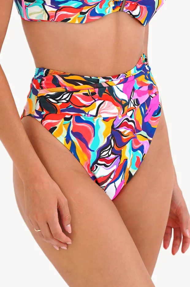 Bottoms|Moontide Nadia High Leg Gathered Pant Multi