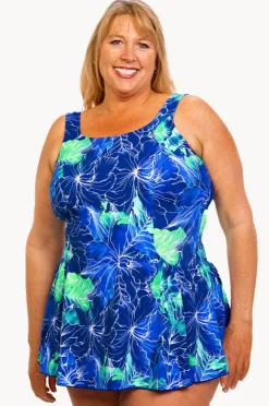 One Pieces|T.h.e. Swimwear Nantucket Swim Dress + Green/blue