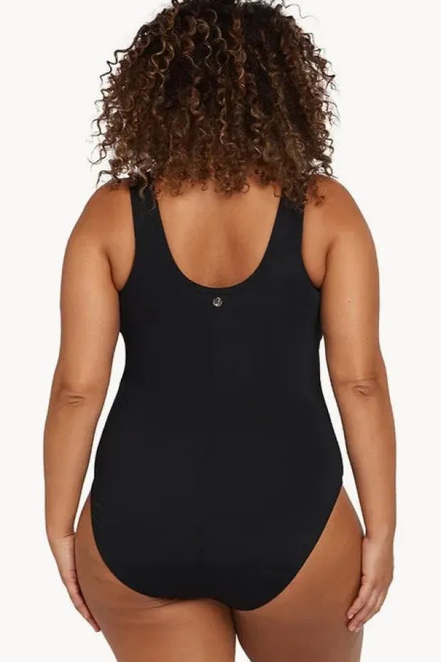 One Pieces|Artesands Natare Fuseli Zip Front One Piece Black