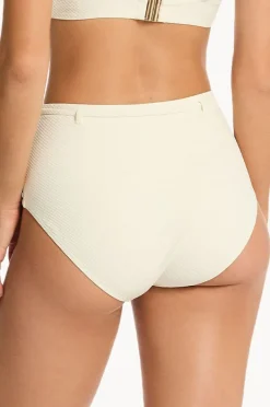 Bottoms|Sea Level Nautique Panelled High Waist Pant Coconut