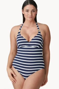 One Pieces|Prima Donna Nayarit G Cup Plunge One Piece Navy/White