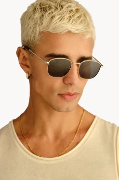 Sunglasses|Sunglasses|Le Specs Neptune Deux Sunglasses Gold