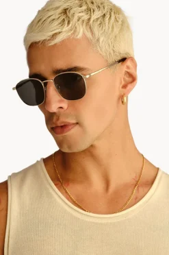 Sunglasses|Sunglasses|Le Specs Neptune Deux Sunglasses Gold