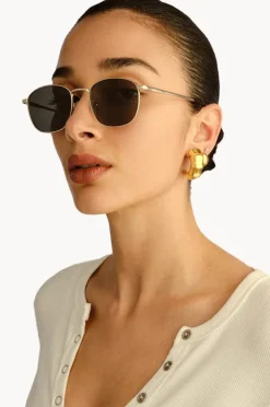 Sunglasses|Sunglasses|Le Specs Neptune Deux Sunglasses Gold