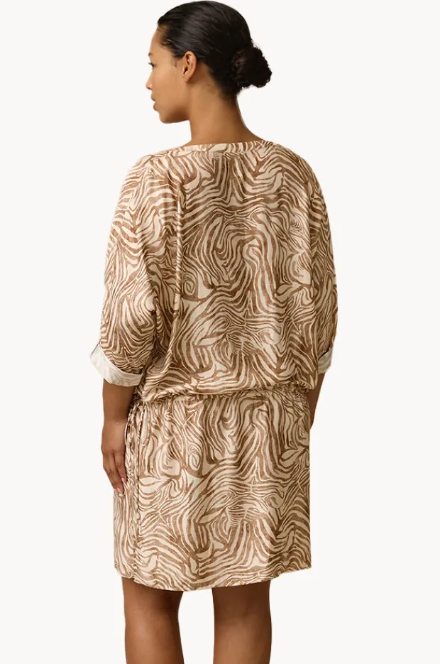 Dresses|Monte u0026 Lou Nova 3/4 Sleeve Shirt Dress Animal