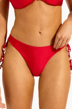 Bottoms|Seafolly Palermo Loop Tie Side Pant Red