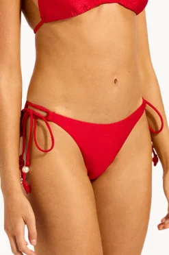 Bottoms|Seafolly Palermo Loop Tie Side Rio Pant Red