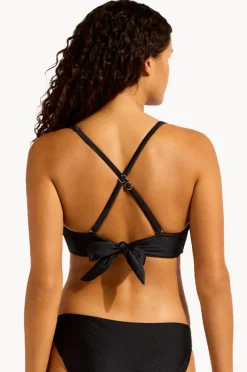 Bikini Tops|Seafolly Palermo Multi Fit Longline Tri Black