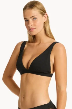 Bikini Tops|Sea Level Palisades Longline Tri Black