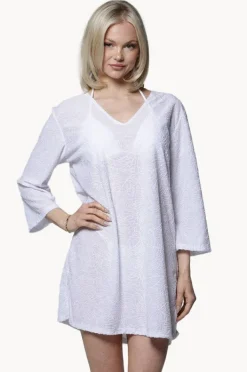 Overswim|J.valdi Palms Terry V Neck Tunic White