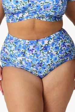 Bottoms|Capriosca Pansy High Waisted Pant White/purple