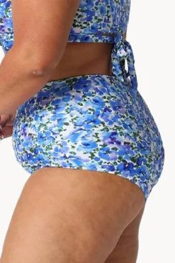 Bottoms|Capriosca Pansy High Waisted Pant White/purple