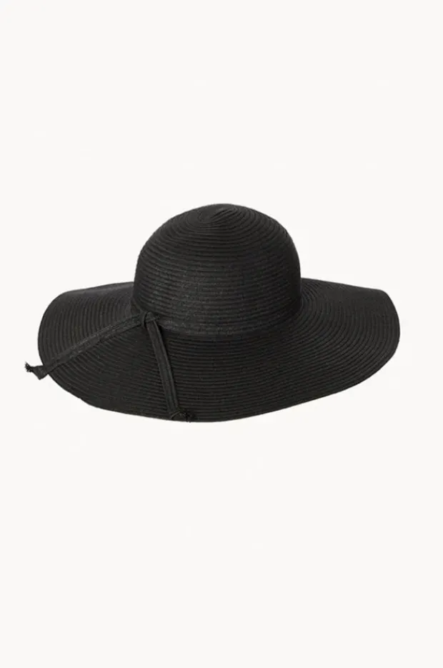 Headwear|Cherry Red Paper Wide Brim Floppy Hat Black