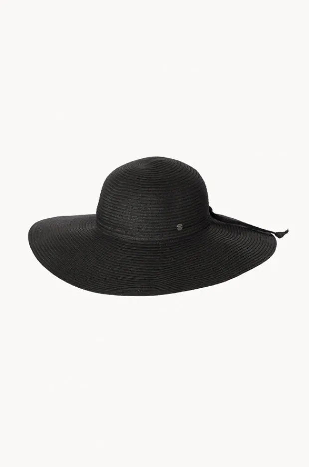 Headwear|Cherry Red Paper Wide Brim Floppy Hat Black