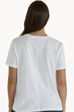 Tops|Betty Basics Paradise Beach Ellia Crew Tee WHITE