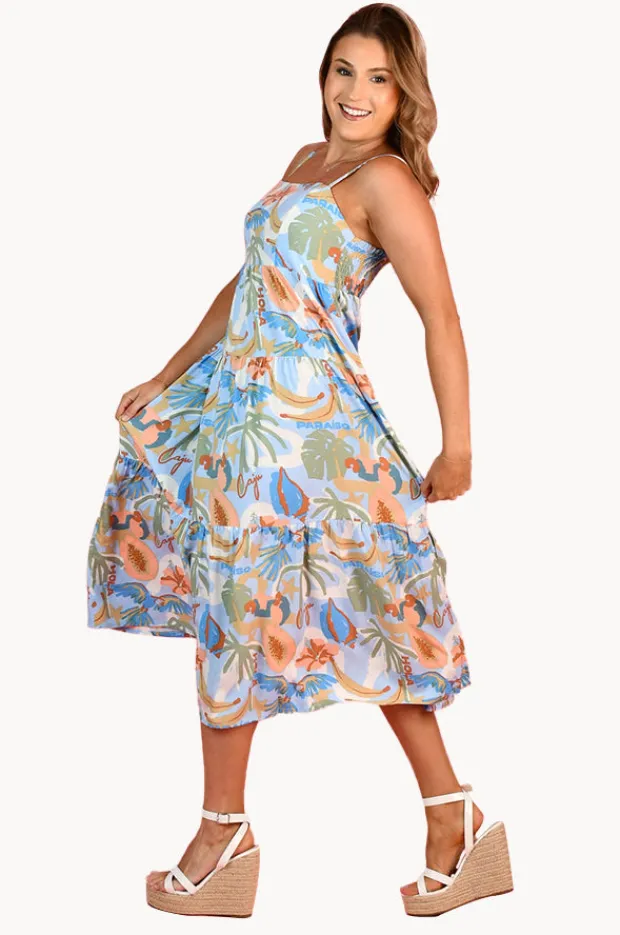 Dresses|Go Girl Paraiso Ellie Midi Dress Blue