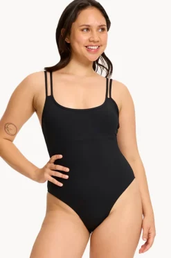 One Pieces|Modibodi Period Proof Double Strap One Piece BLACK