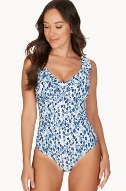 One Pieces|Nip Tuck Petal Plunge Eva One Piece Blue