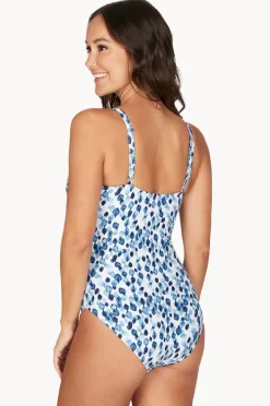 One Pieces|Nip Tuck Petal Plunge Monica One Piece Blue