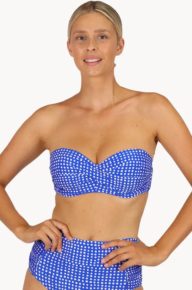 Bikini Tops|Baku Picnic Point D/DD Twist Bandeau Electric