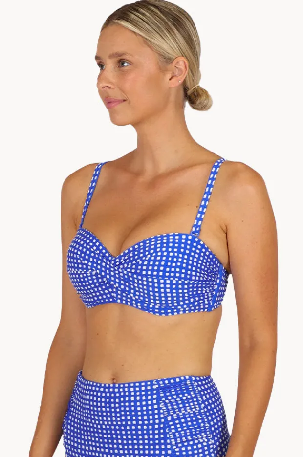 Bikini Tops|Baku Picnic Point D/DD Twist Bandeau Electric
