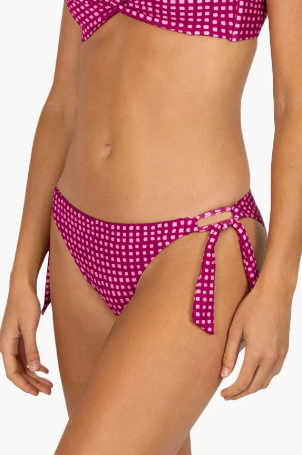 Bottoms|Baku Picnic Point Retro Tie Side Pant Crimson