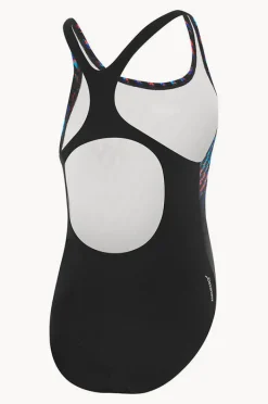 One Pieces|Speedo Placement Medalist One Piece Black/blue