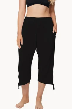 Pants|Sundrenched Plain 3/4 Pant Black