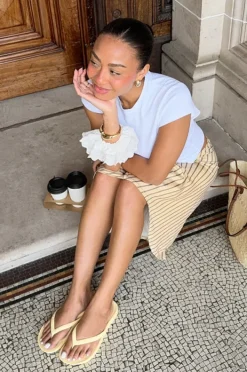 Footwear|Archies Plain Arch Support Thongs Lemon