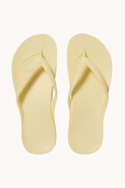Footwear|Archies Plain Arch Support Thongs Lemon