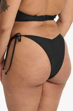 Bottoms|Raq Apparel Plain Cheeky Tie Side Pant Black