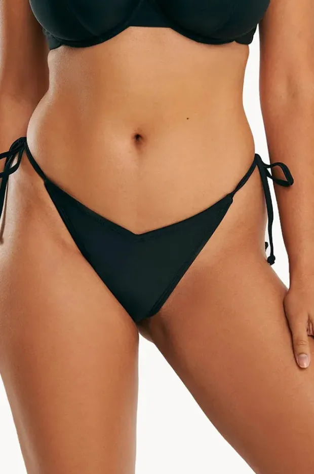 Bottoms|Raq Apparel Plain Cheeky Tie Side Pant Black