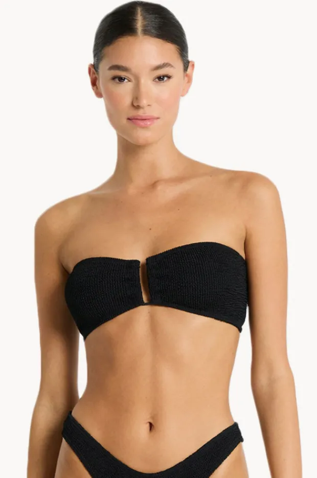 Bikini Tops|Bond-eye Plain Eco Blake Bandeau Black