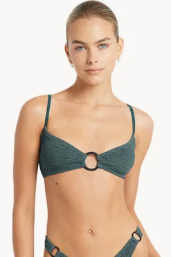 Bikini Tops|Bond-eye Plain Eco Ring Lissio Crop French blue
