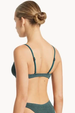 Bikini Tops|Bond-eye Plain Eco Ring Lissio Crop French blue