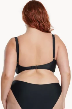 Bikini Tops|Raq Apparel Plain FF/G Cup Underwire Crop Black