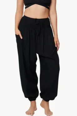 Pants|Sundrenched Plain Harem Pant Black