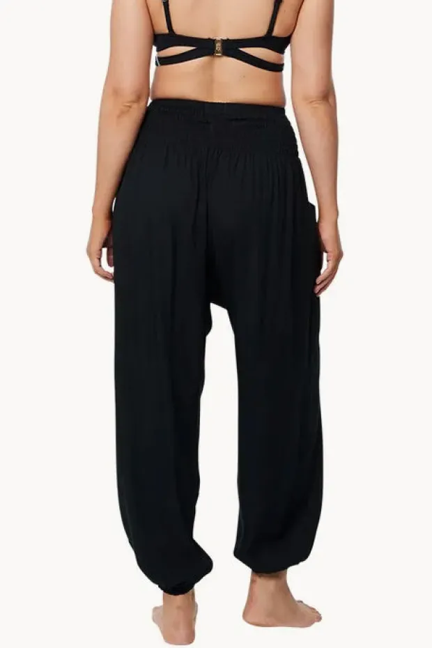 Pants|Sundrenched Plain Harem Pant Black