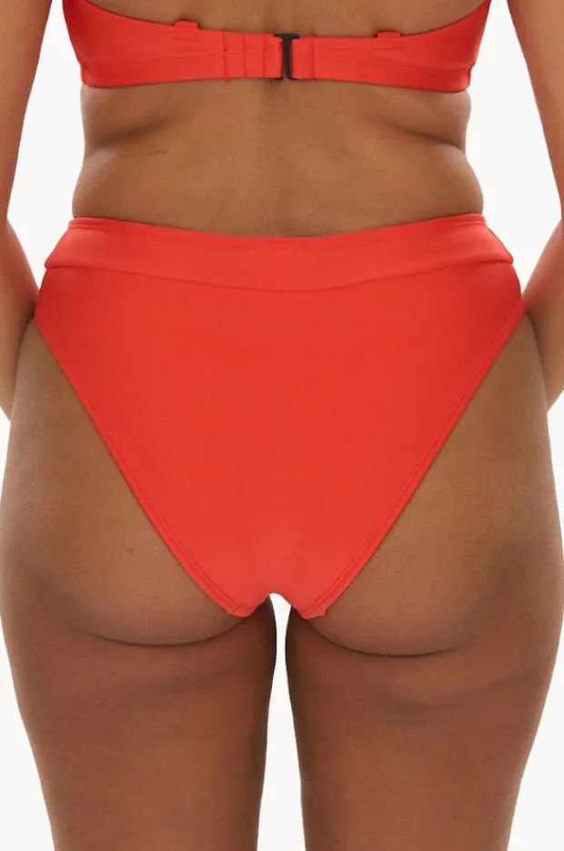 Bottoms|Raq Apparel Plain High Leg Brief Tangerine