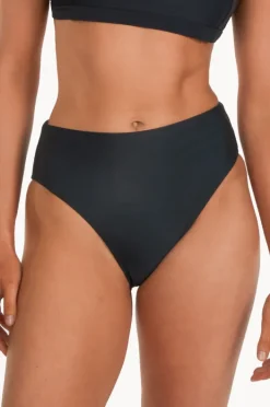 Bottoms|Base Swim Plain High Rise High Leg Pant BLACK