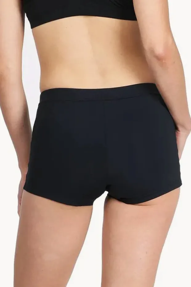 Bottoms|Base Swim Plain High Waisted Boyleg Black