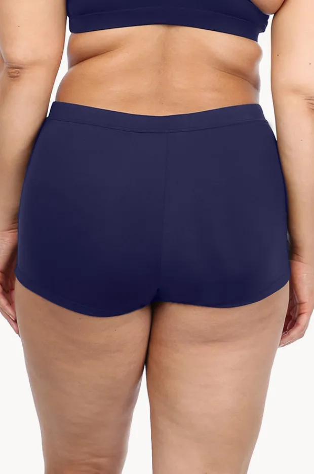 Bottoms|Base Swim Plain High Waisted Boyleg Navy