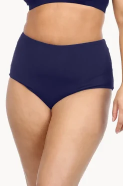 Bottoms|Base Swim Plain High Waisted Pant Navy