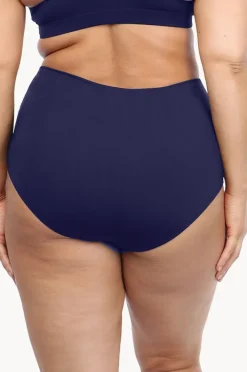 Bottoms|Base Swim Plain High Waisted Pant Navy