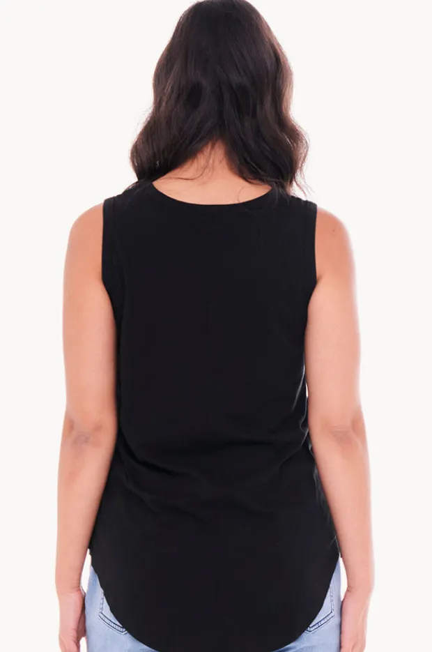 Tops|Betty Basics Plain Keira Tank Black